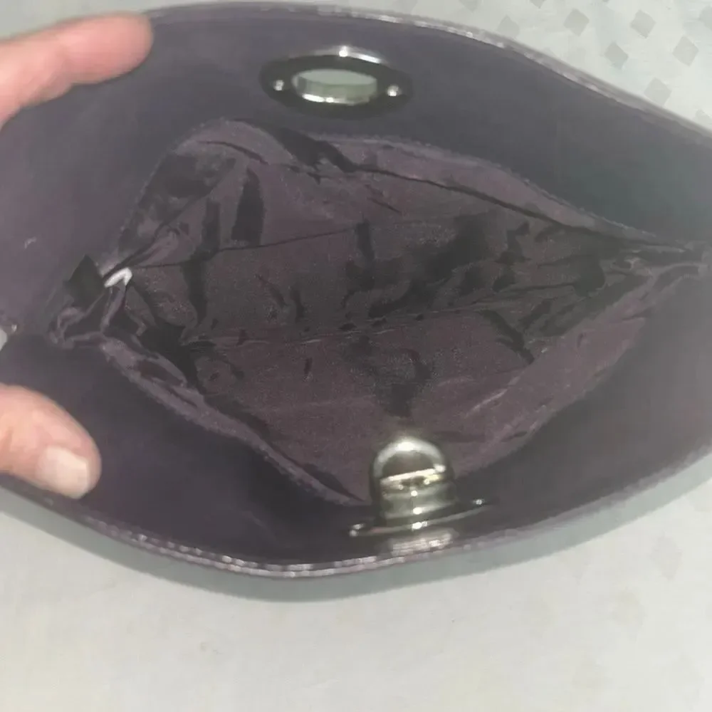 Danier Leather Plum  Clutch